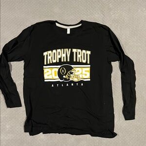 NCAA Football National Chmpionship Trophy Trot Black and Yellow Long Sleeve Tee